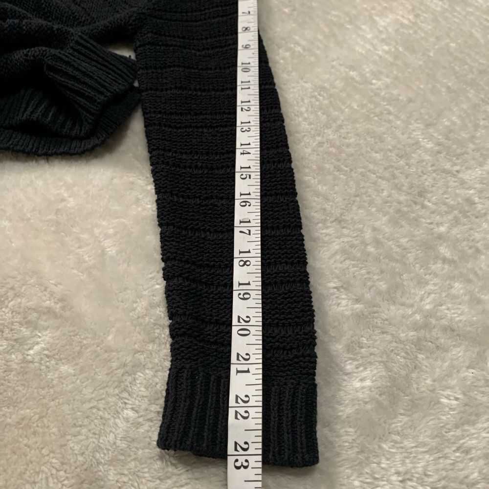 New APT 9 Womens Black Tie Tape Yarn Pullover Sweater Size Small NWT $50 - Picture 6 of 8